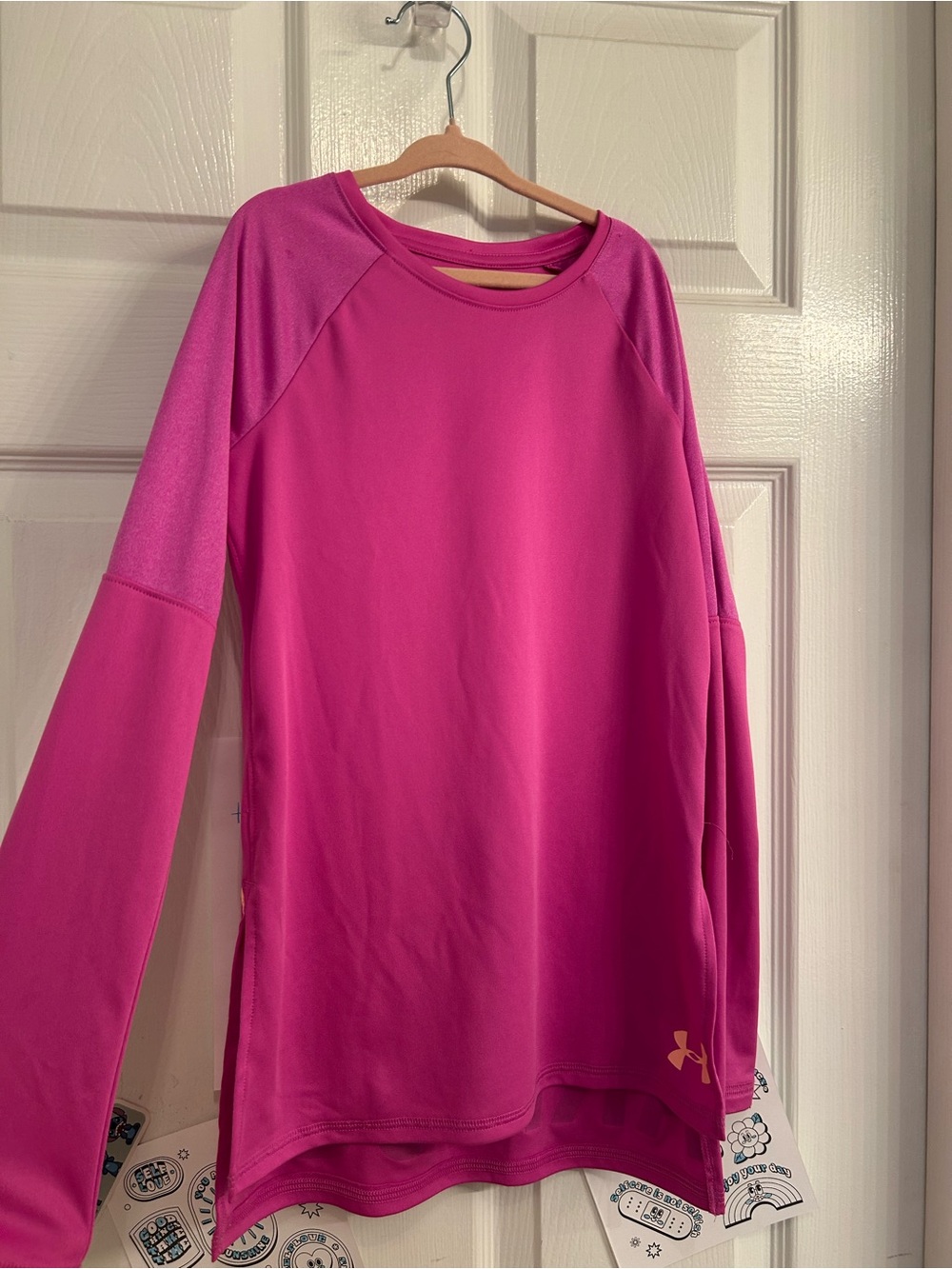 Under Armour Hot Pink HeatGear Long Sleeve Top